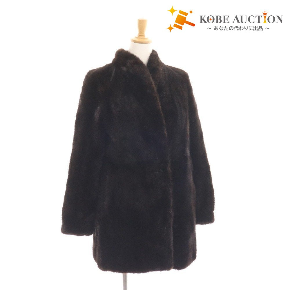 ■ Moonbat fur jacket coat outerwear fur women's size 11 brown