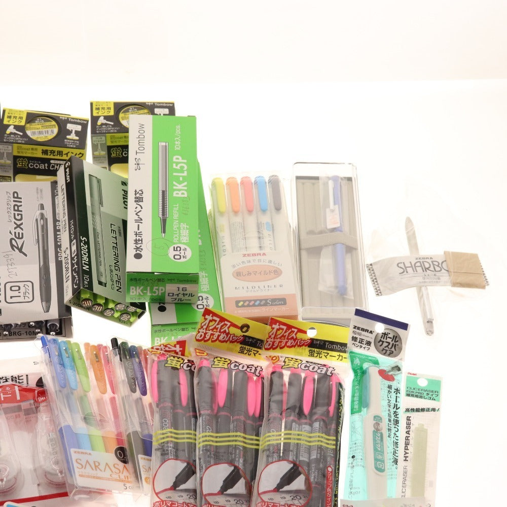 ■ Stationery bulk set, bulk sale, approx. 6kg, Tombow brush pens, erasers, writing implements, pens, etc., office supplies, including unused items