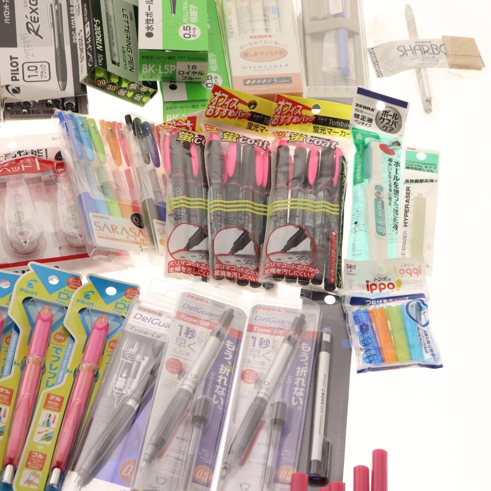 ■ Stationery bulk set, bulk sale, approx. 6kg, Tombow brush pens, erasers, writing implements, pens, etc., office supplies, including unused items