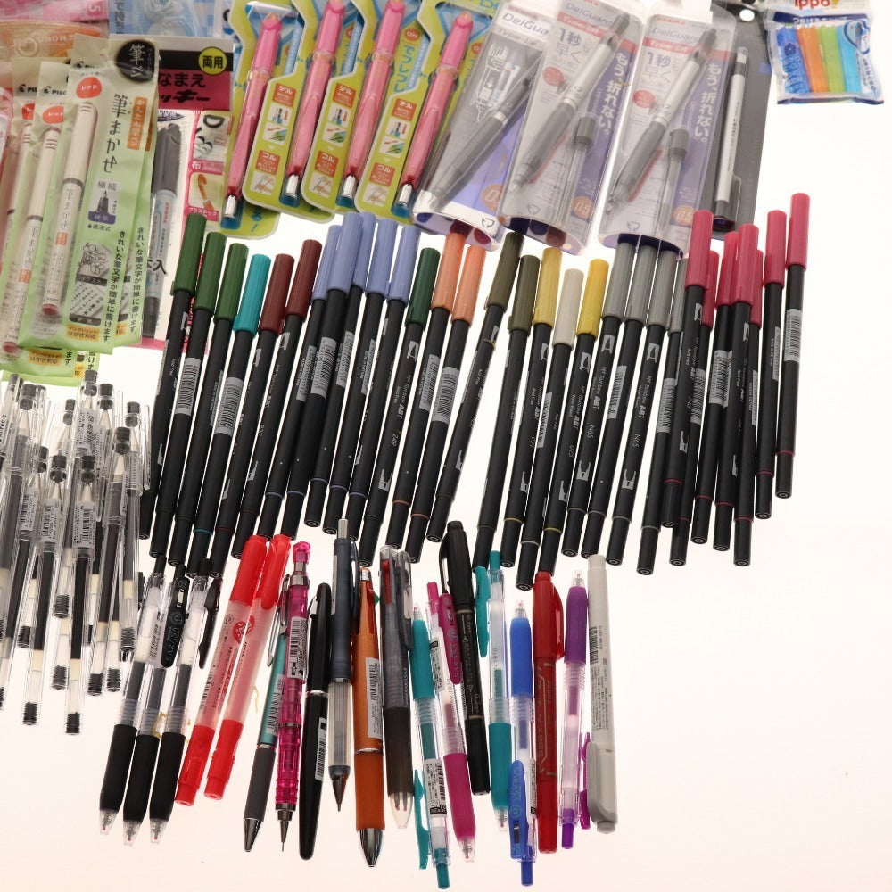 ■ Stationery bulk set, bulk sale, approx. 6kg, Tombow brush pens, erasers, writing implements, pens, etc., office supplies, including unused items