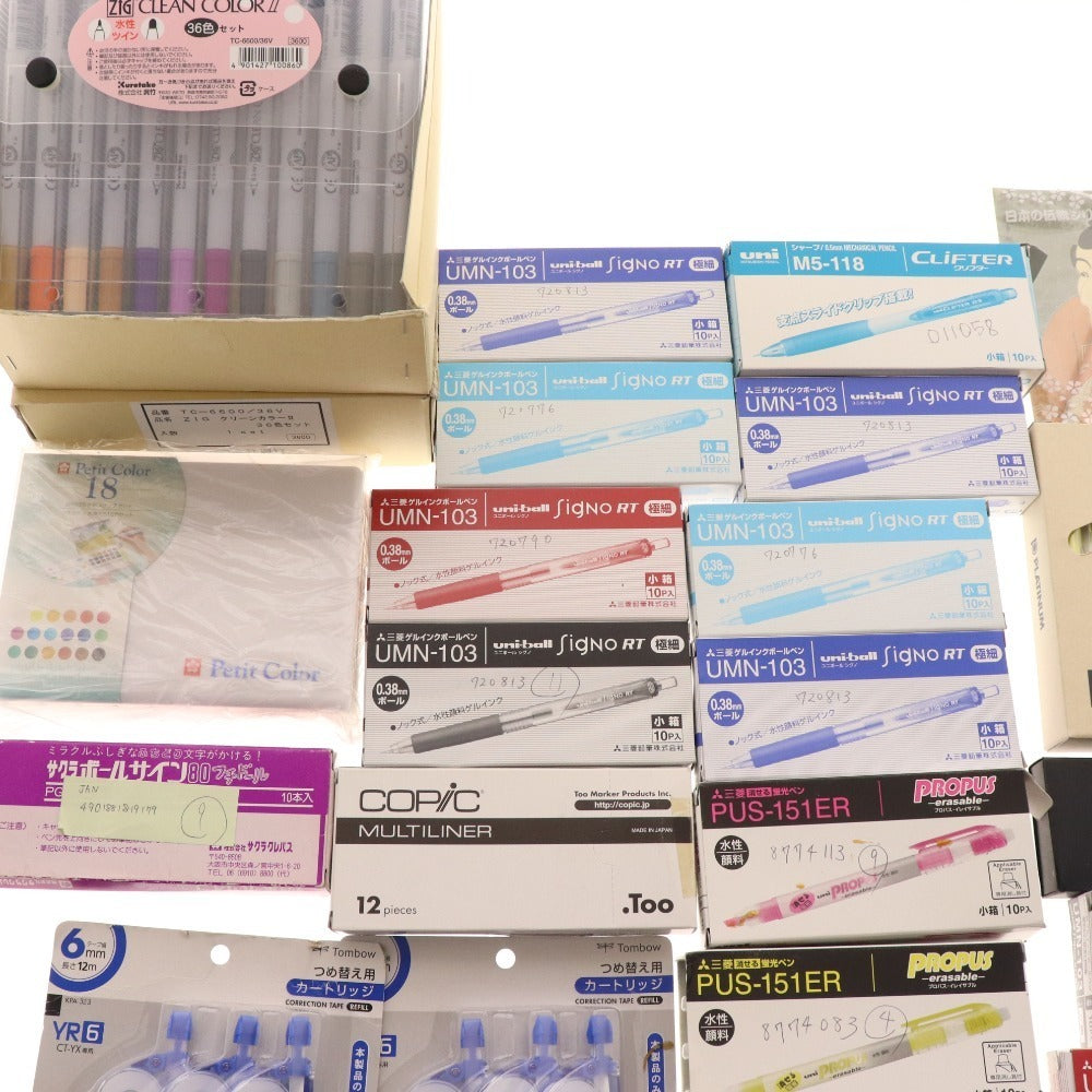 ■ Stationery bulk set, bulk sale, approx. 6kg, ballpoint pens, writing implements, pens, markers, jigs, clean color, Iroshizuku, etc., office supplies, including unused items