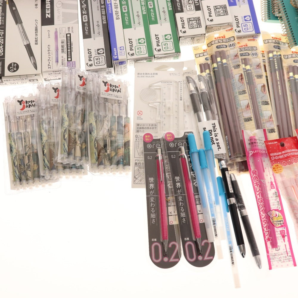 ■ Sakura Cray-Pas and other stationery, large set, bulk sale, approx. 5.5 kg, memo pad, marker, brush, writing implement, pen, etc., office supplies, including unused items