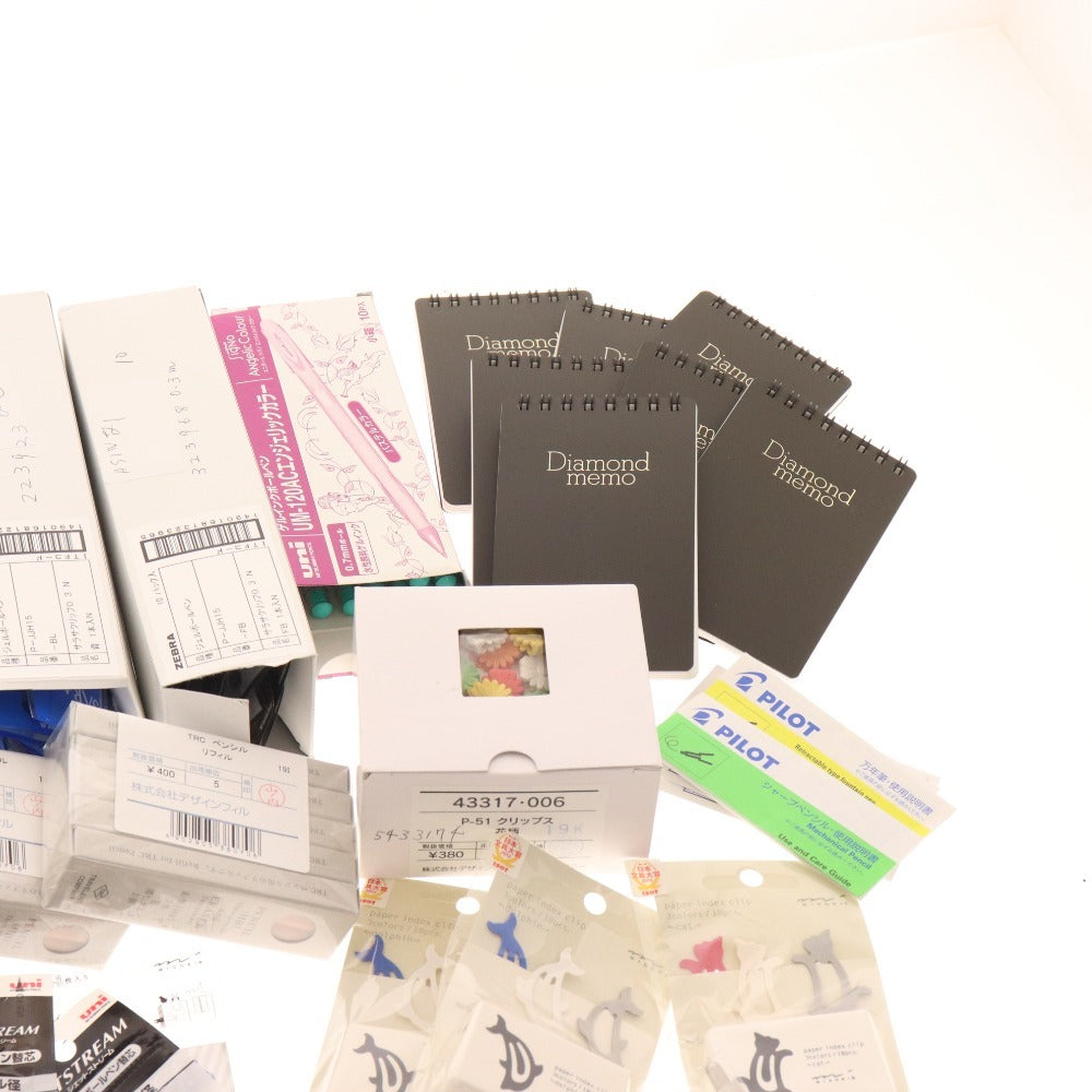 ■ Stationery bulk set, bulk sale, approx. 5kg, stickers, memo pads, clips, markers, mechanical pencils, writing implements, pens, etc., office supplies, including unused items