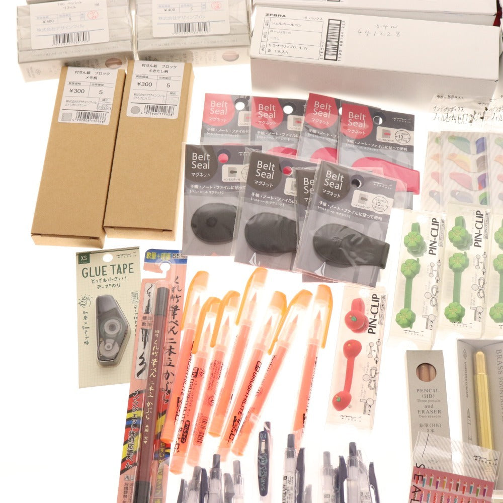 ■ Stationery bulk set, bulk sale, approx. 5.5kg, memo pad, clip, marker, mechanical pencil, pen case, pencil case, writing utensils, pens, etc., office supplies, including unused items