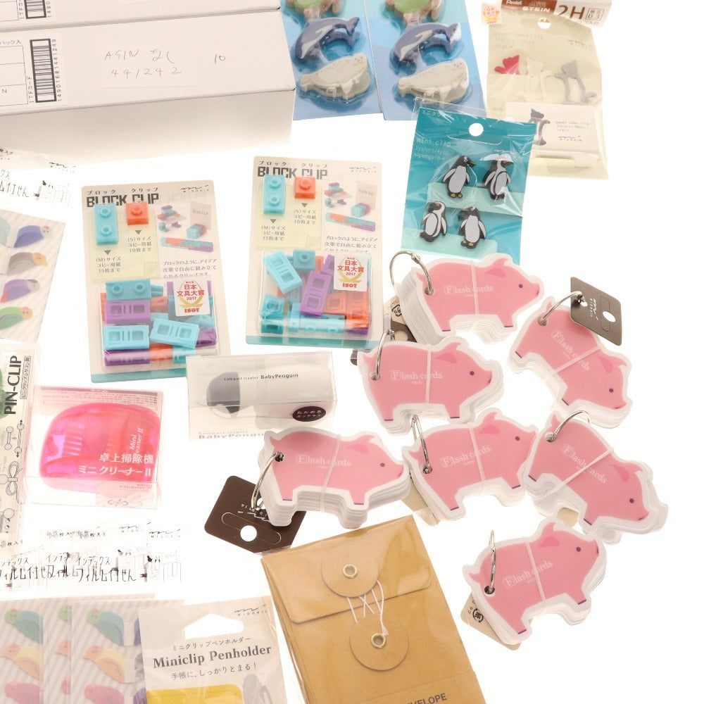 ■ Stationery bulk set, bulk sale, approx. 5.5kg, memo pad, clip, marker, mechanical pencil, pen case, pencil case, writing utensils, pens, etc., office supplies, including unused items