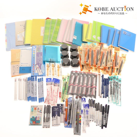 ■ Stationery bulk set, bulk sale, approx. 6.5kg, memo pad, notebook, clip, marker, mechanical pencil, brush pen, writing utensil, pen, etc., office supplies, including unused items