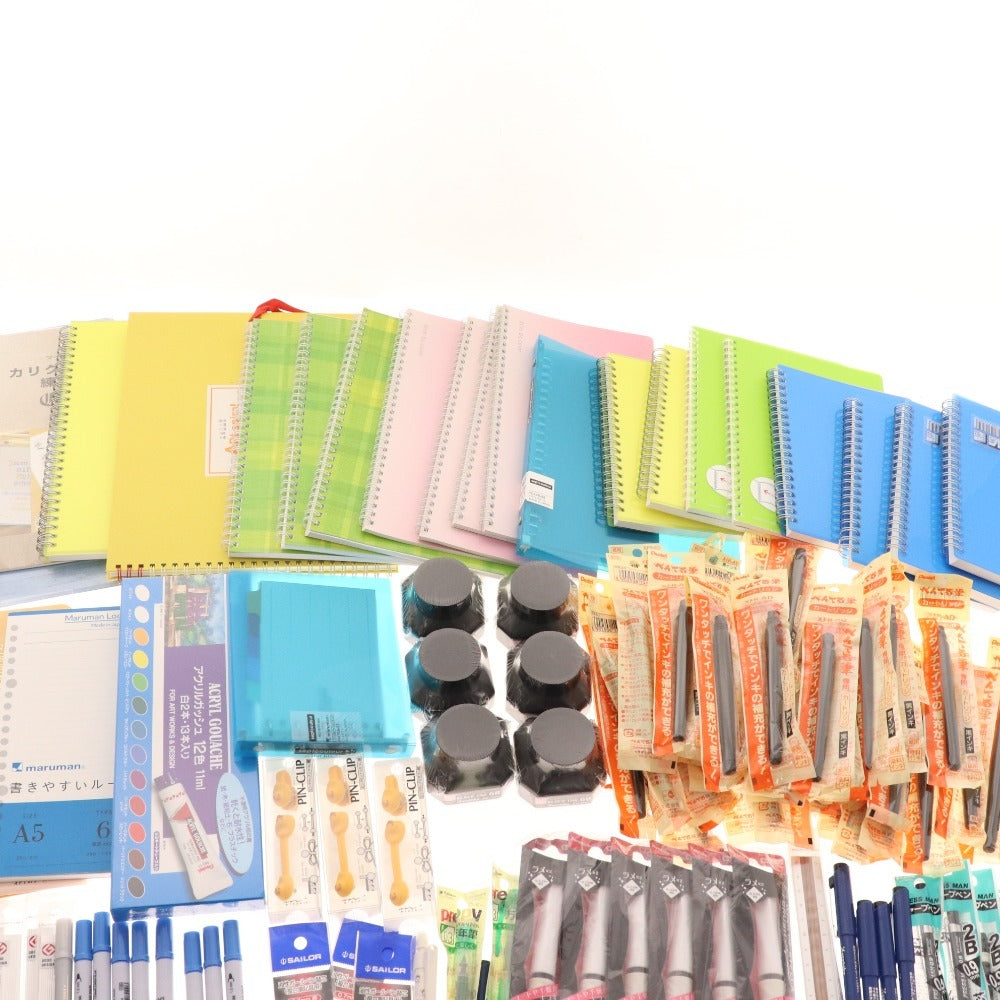 ■ Stationery bulk set, bulk sale, approx. 6.5kg, memo pad, notebook, clip, marker, mechanical pencil, brush pen, writing utensil, pen, etc., office supplies, including unused items