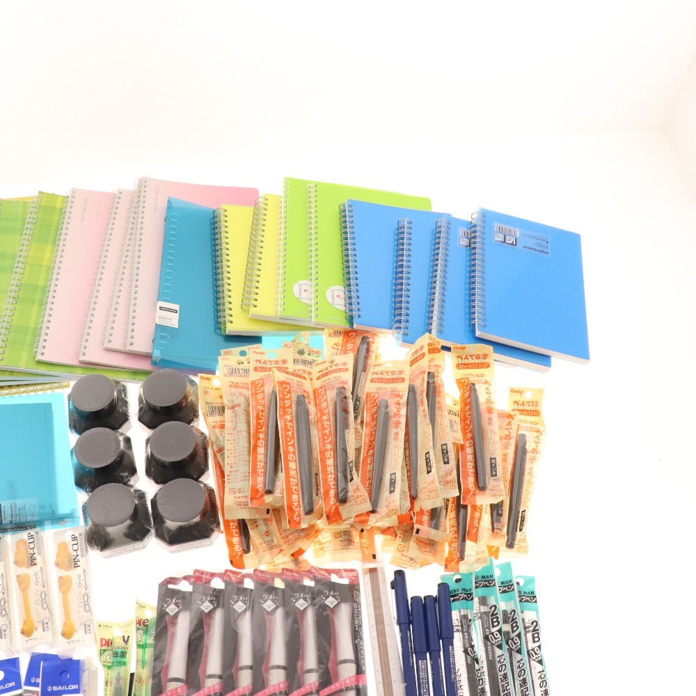 ■ Stationery bulk set, bulk sale, approx. 6.5kg, memo pad, notebook, clip, marker, mechanical pencil, brush pen, writing utensil, pen, etc., office supplies, including unused items