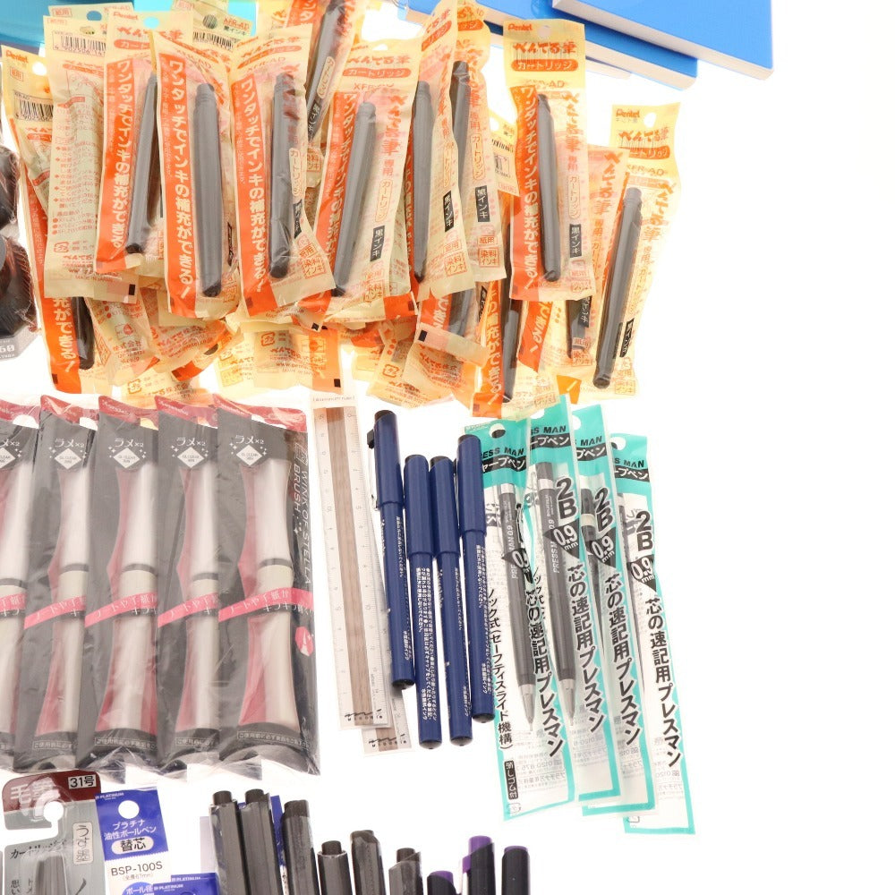 ■ Stationery bulk set, bulk sale, approx. 6.5kg, memo pad, notebook, clip, marker, mechanical pencil, brush pen, writing utensil, pen, etc., office supplies, including unused items