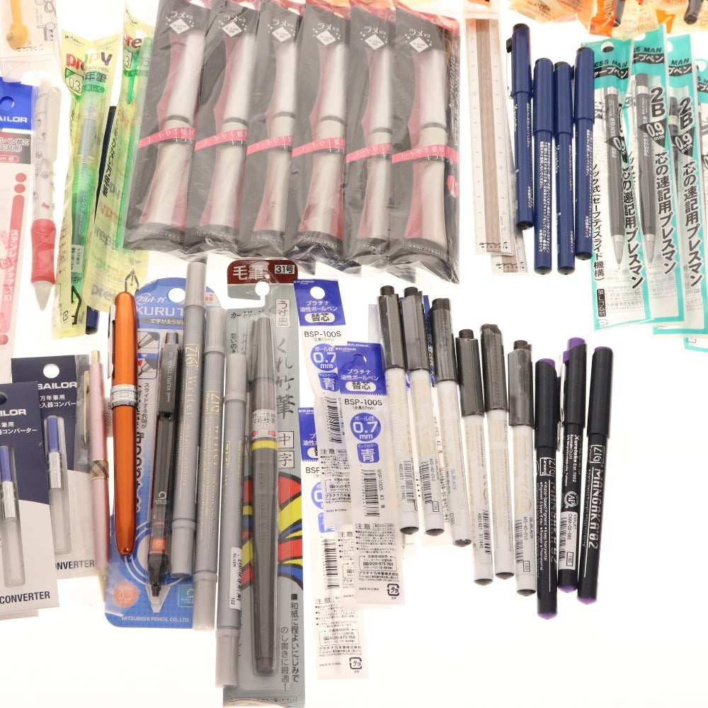 ■ Stationery bulk set, bulk sale, approx. 6.5kg, memo pad, notebook, clip, marker, mechanical pencil, brush pen, writing utensil, pen, etc., office supplies, including unused items