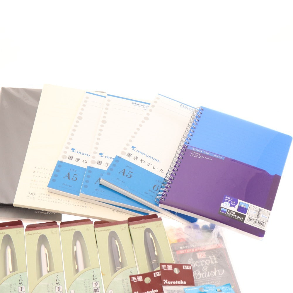 ■ Stationery bulk set, bulk sale, approx. 6kg, memo pad, notebook, clip, marker, mechanical pencil, brush pen, writing utensil, pen, etc., office supplies, including unused items