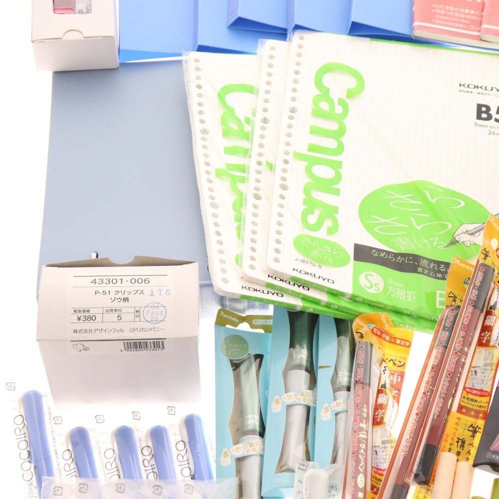 ■ Stationery bulk set, bulk sale, approx. 6kg, memo pad, notebook, clip, marker, mechanical pencil, brush pen, writing utensil, pen, etc., office supplies, including unused items