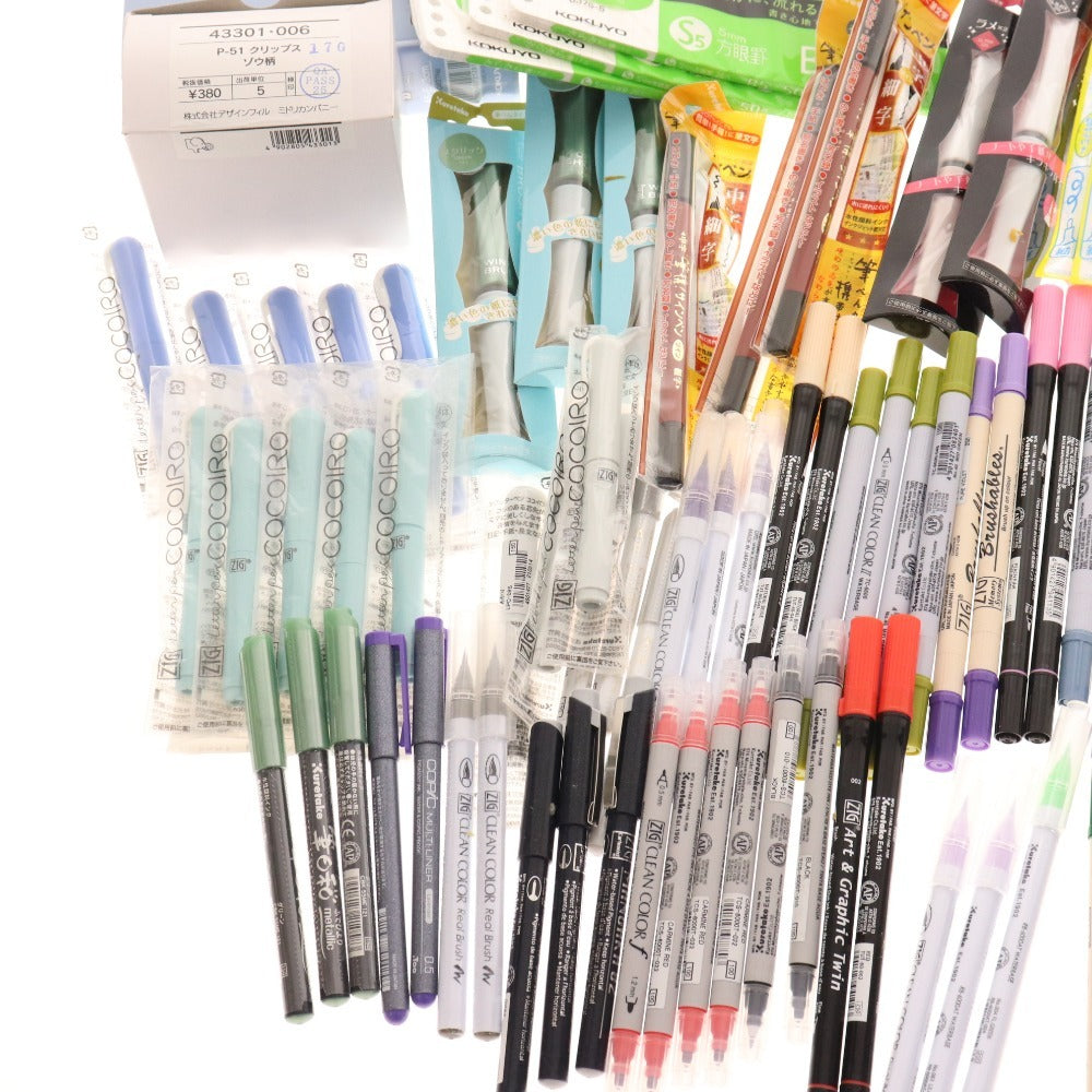 ■ Stationery bulk set, bulk sale, approx. 6kg, memo pad, notebook, clip, marker, mechanical pencil, brush pen, writing utensil, pen, etc., office supplies, including unused items