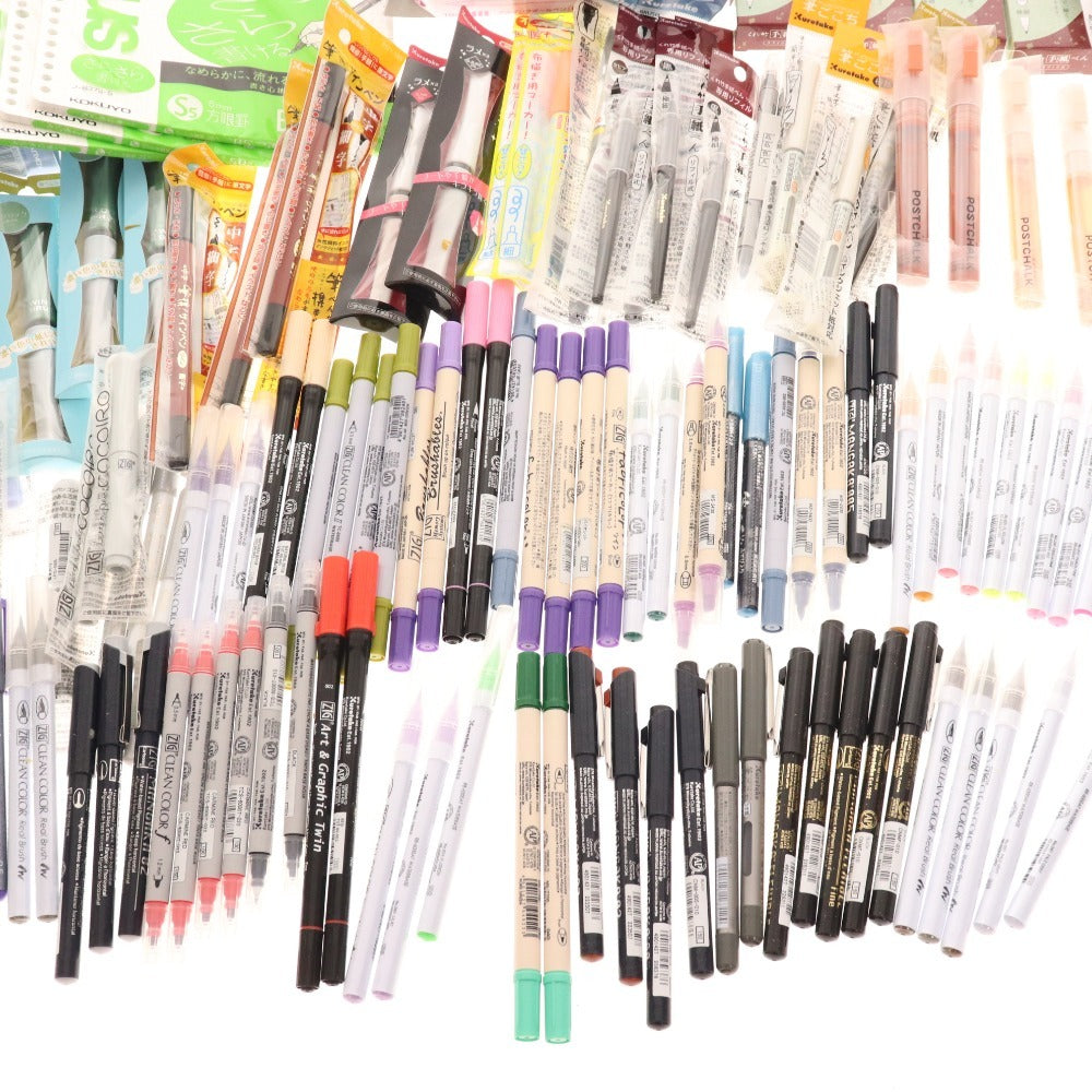 ■ Stationery bulk set, bulk sale, approx. 6kg, memo pad, notebook, clip, marker, mechanical pencil, brush pen, writing utensil, pen, etc., office supplies, including unused items