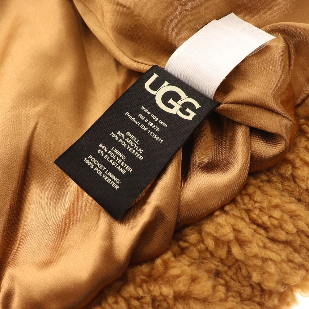 ■ UGG fleece jacket, outerwear, boa hoodie, logo, women's, XS, brown