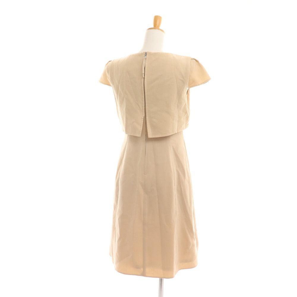 ■ FOXEY One Piece Sleeveless Daisy Lin Setup Style Women's Size 38 Beige