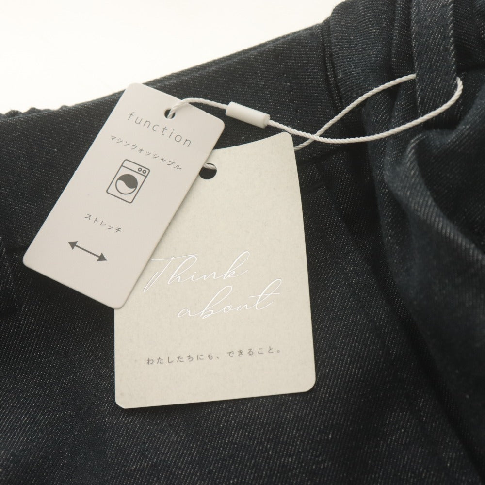 ■ THE SHOP TK タケオキクチ スラックス パンツ ボトムス エバーデニム ストレッチ メンズ L ネイビー系 付属品付き 未使用