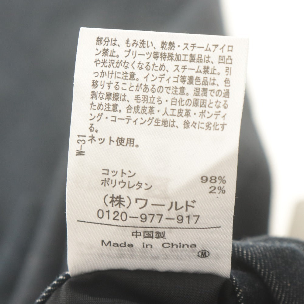 ■ THE SHOP TK タケオキクチ スラックス パンツ ボトムス エバーデニム ストレッチ メンズ L ネイビー系 付属品付き 未使用