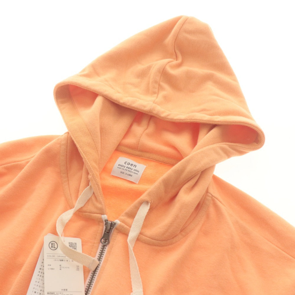 ■ coen Hoodie Long Sleeve Outerwear Zip-up Hoodie Inlay United Arrows Men's XL Orange New with Tags