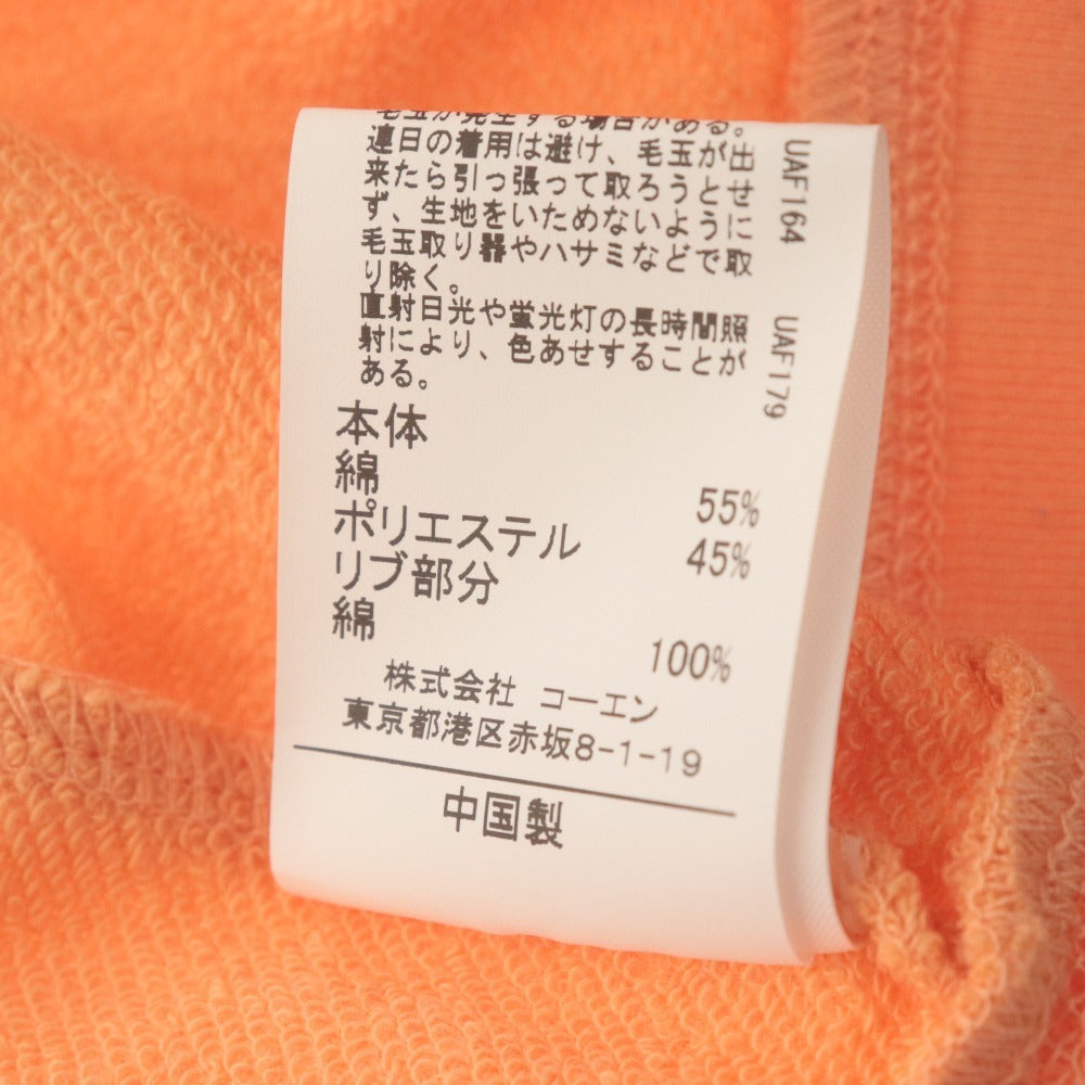 ■ coen Hoodie Long Sleeve Outerwear Zip-up Hoodie Inlay United Arrows Men's XL Orange New with Tags