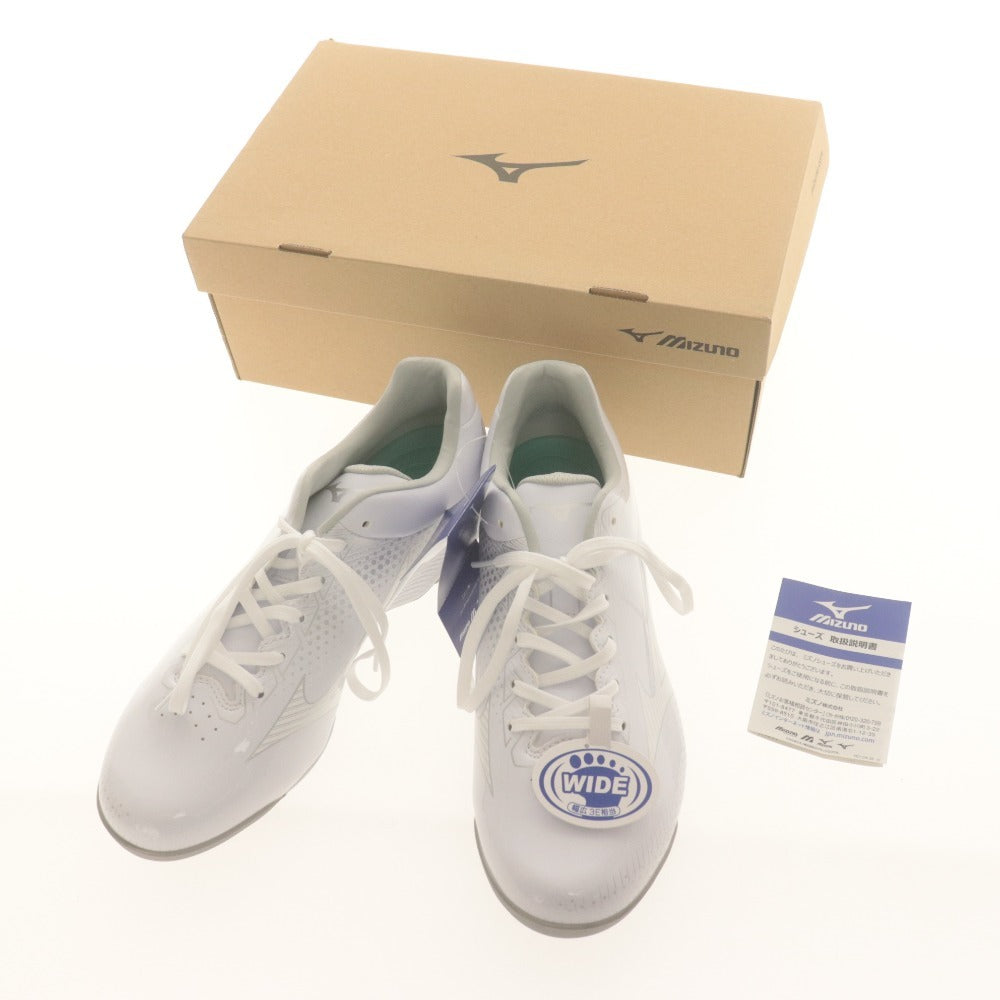 ■ MIZUNO ミズノ ポイントスパイク 11GP222101 靴 ウェーブライトレボ 野球 ソフトボール メンズ 26.5 ホワイト 付属品付き 未使用