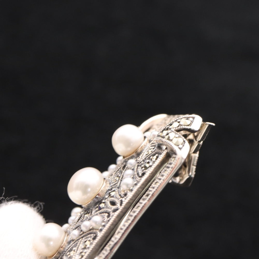 ■ Rokuzan Brooch Pendant Accessory SV Freshwater Pearl Chain 925 Stamp 10g Silver Accessories Included