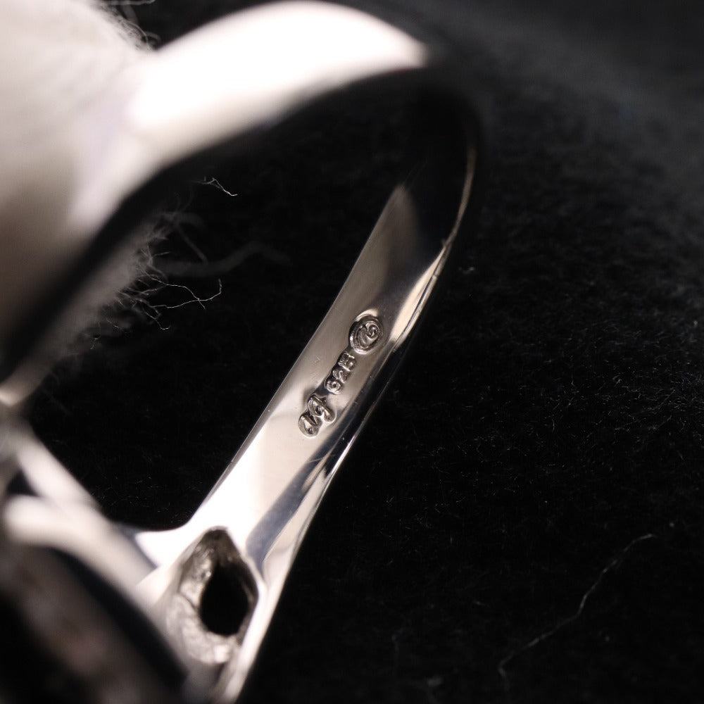 ■ 碌山 ルコリエ リング 指輪 アクセサリー オニキス パール マルカジット 925刻印 5g 13号 シルバー ブラック 付属品付き