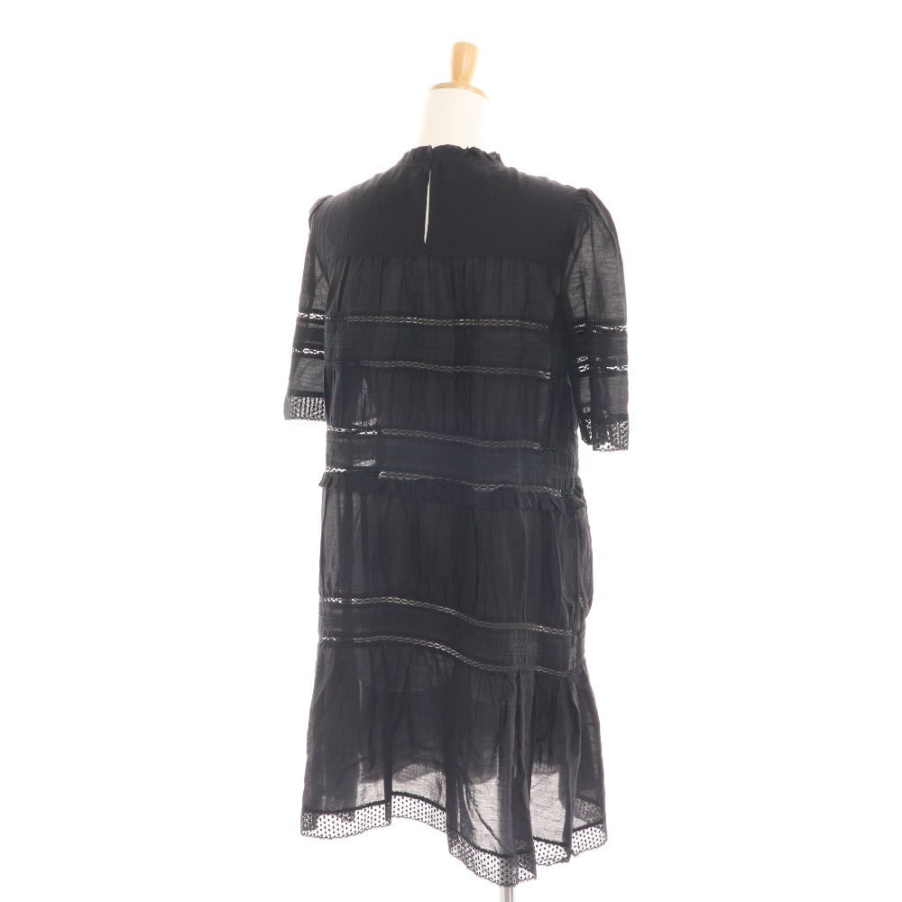 ■ Isabel Marant Etoile Dress, Short Sleeve, Lace, Women's, Size 38, Black, Tag Included, Unused