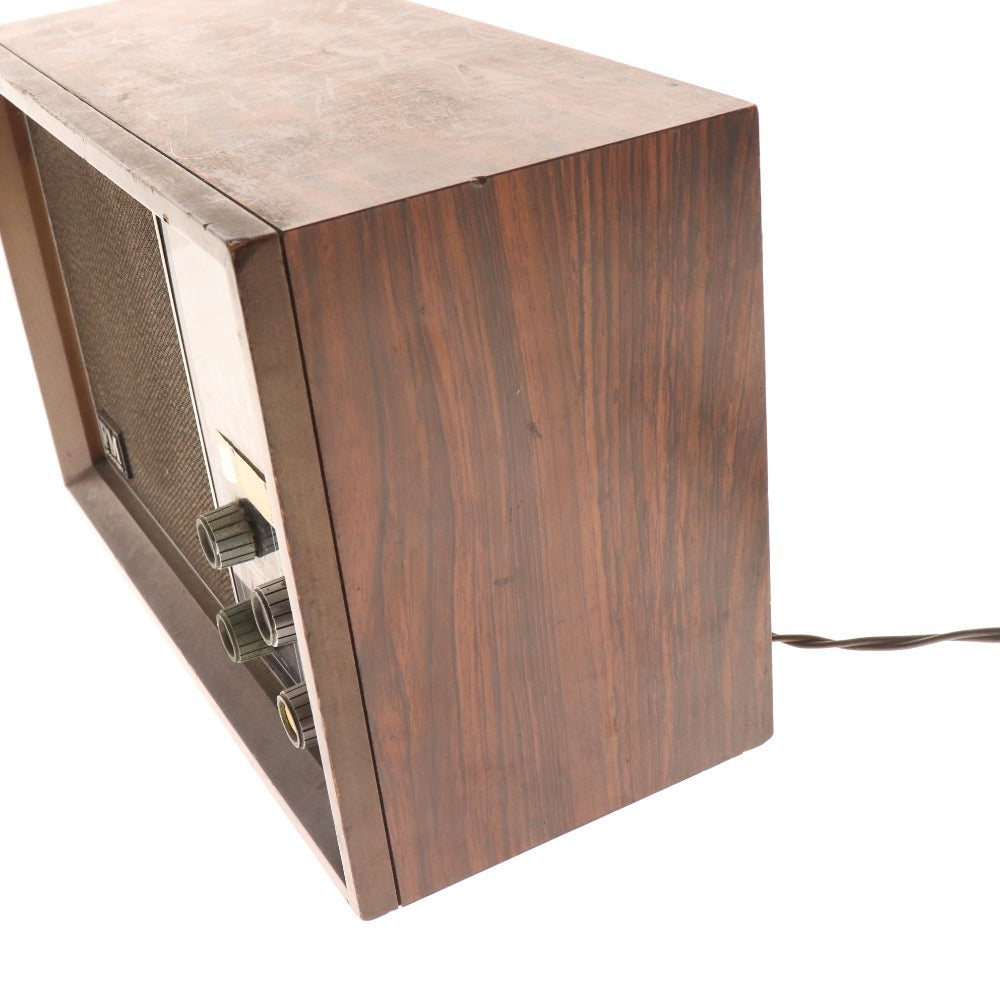 ■ Victor Transistor Radio Home Appliances FT268N AM/FM Wooden Showa Retro Power Confirmed