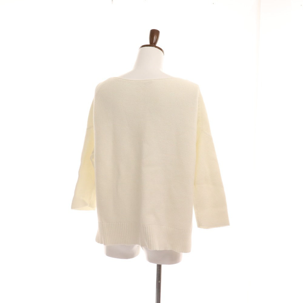 ■ Deuxieme Classe Knit Waffle 3/4 Sleeve Top Pullover White Women's