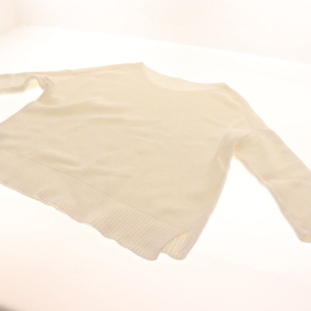 ■ Deuxieme Classe Knit Waffle 3/4 Sleeve Top Pullover White Women's