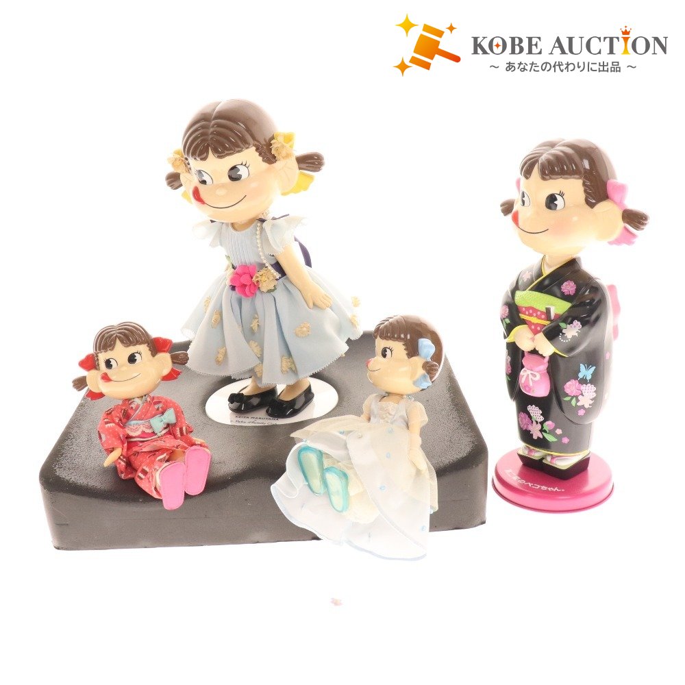 ■ Peko-chan doll 4-piece set bulk sale KEITA MARUYAMA Peko Family Club Fujiya's Peko-chan Kimono interior ornament