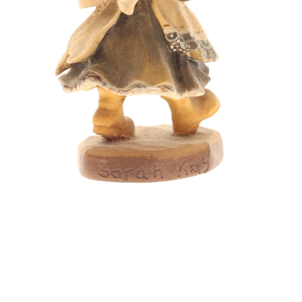 ■ Henri Doll Sarah Kay Wood Carving 1649/4000 Afternoon Tea Afternoon Tea Girl Carrying Tea Girl Figurine Object Interior