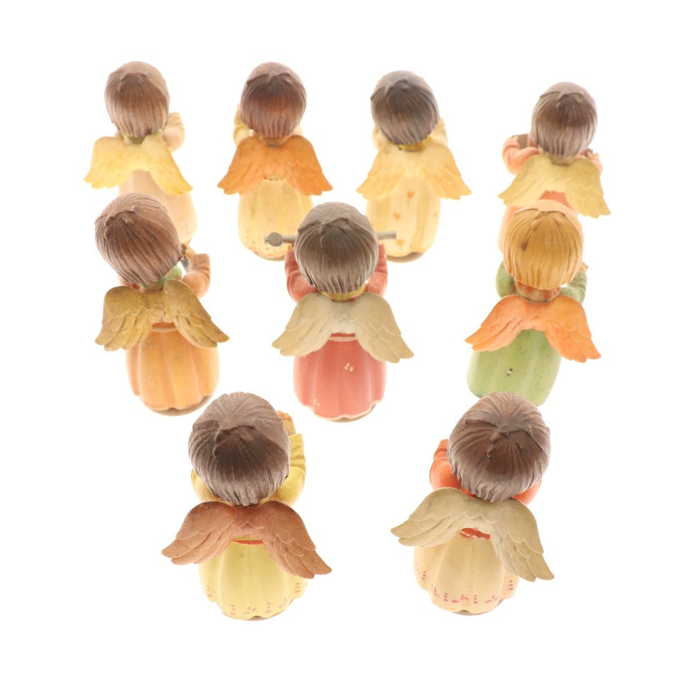 ■ Henri Doll Sarah Kay Wooden Angel Music Band 9-piece set Girl Figurine Object Interior