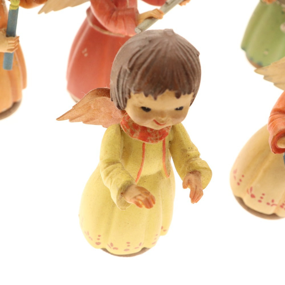 ■ Henri Doll Sarah Kay Wooden Angel Music Band 9-piece set Girl Figurine Object Interior