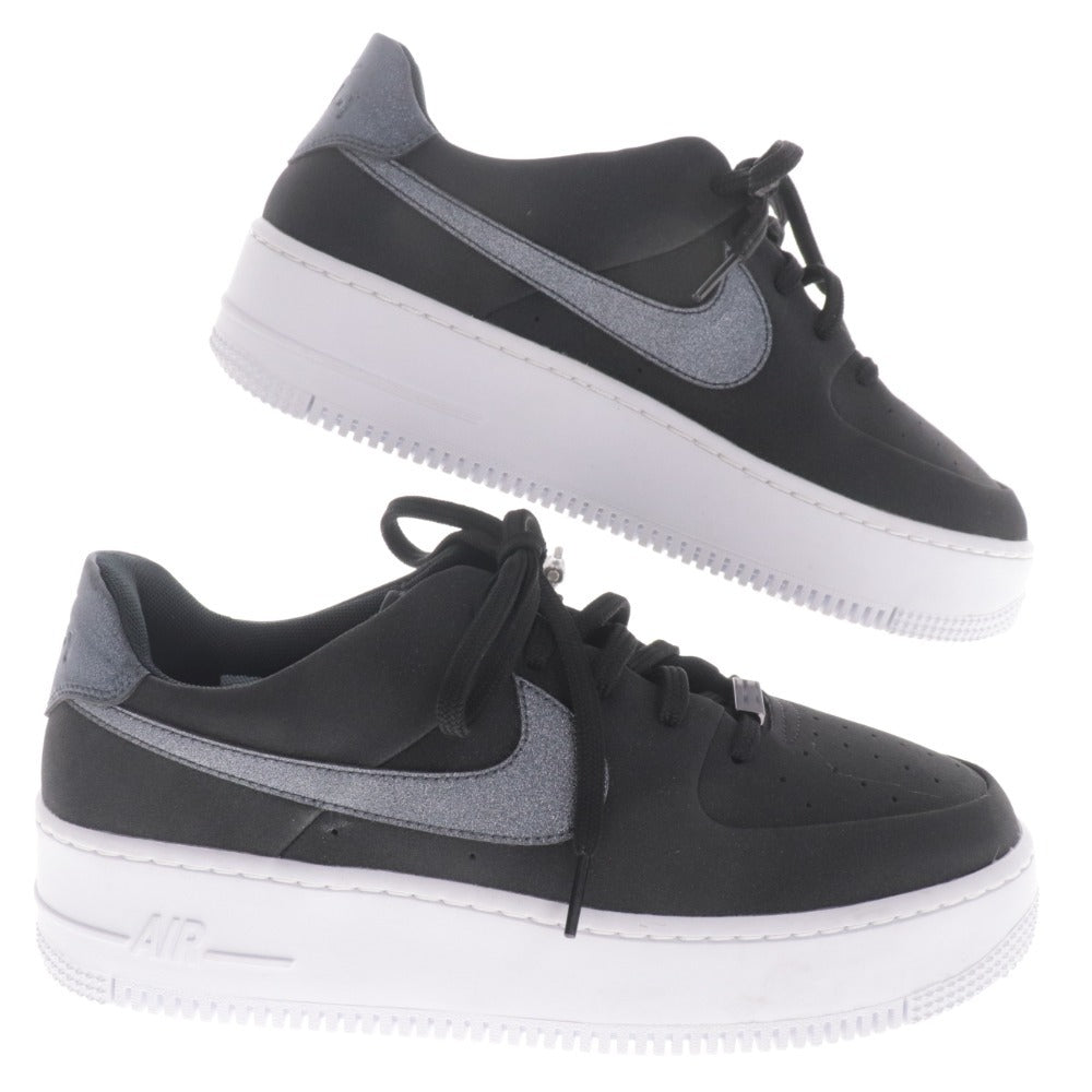 ■ Nike low-cut sneakers CQ7510-001 shoes Air Force 1 sage thick sole women's size 27 black