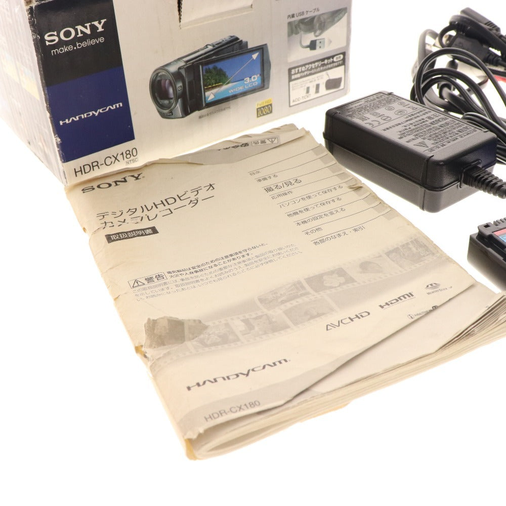 ■ Sony Digital HD Video Camera Recorder HDR-CX180 3.3 Handycam Silver Power confirmed Accessories included