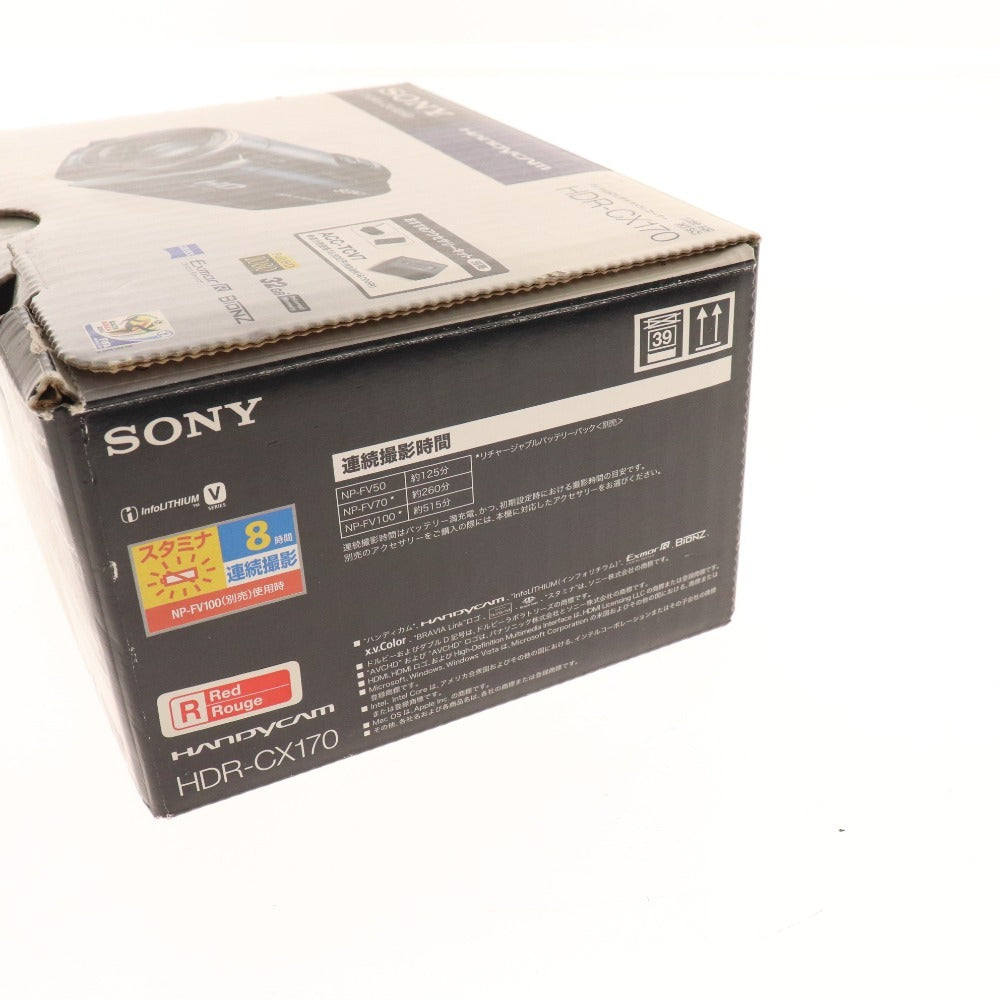 ■ Sony Digital HD Video Camera Recorder HDR-CX170 3.1 Handycam Red Power confirmed Accessories included