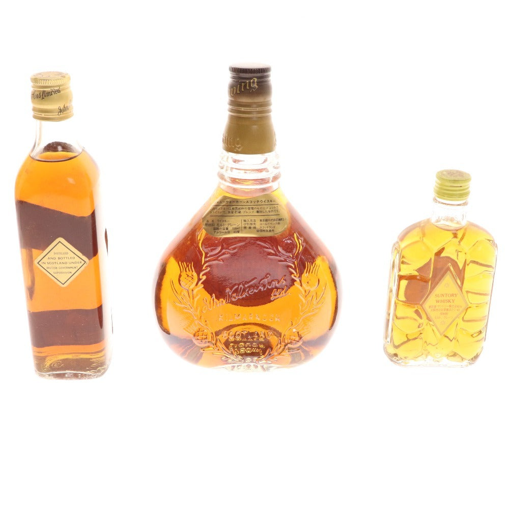 ■ 酒 ジョニーウォーカー 3点セット まとめ売り スイング ブラックラベル 金キャップ ウイスキー 43度 750ml 箱付き 未開栓 未使用