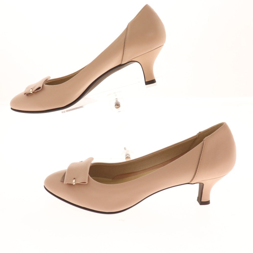 ■ Diana pumps, shoes, leather, women's, size 22 1/2, pink beige, box included, unused