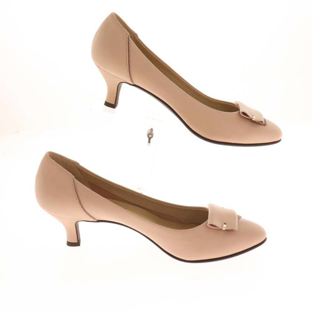 ■ Diana pumps, shoes, leather, women's, size 22 1/2, pink beige, box included, unused