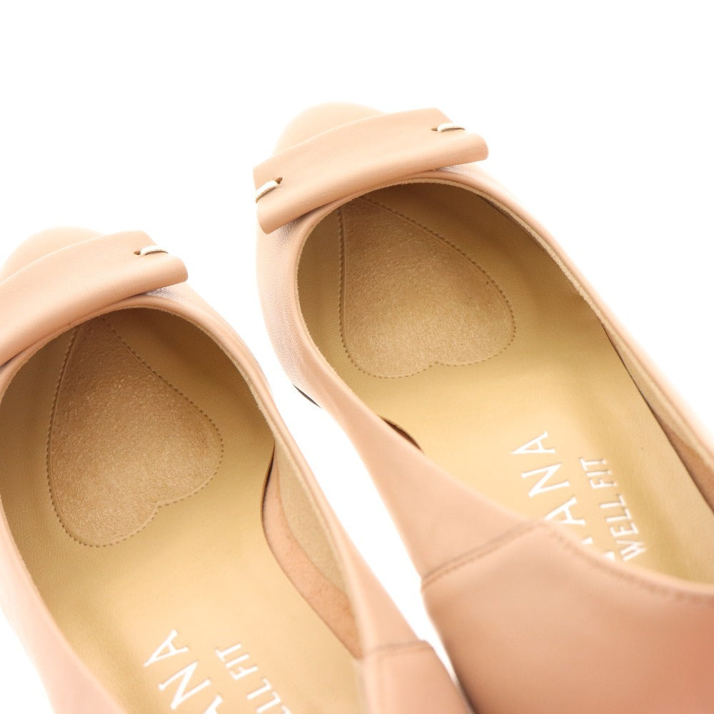 ■ Diana pumps, shoes, leather, women's, size 22 1/2, pink beige, box included, unused