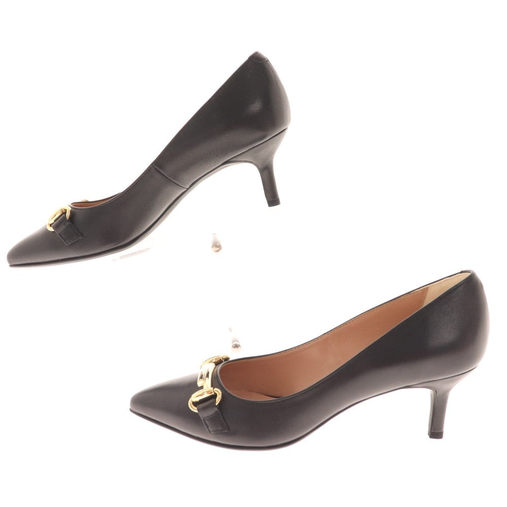 ■ Diana pumps, stiletto heels, leather shoes, women's, size 22 1/2, black, box included, unused