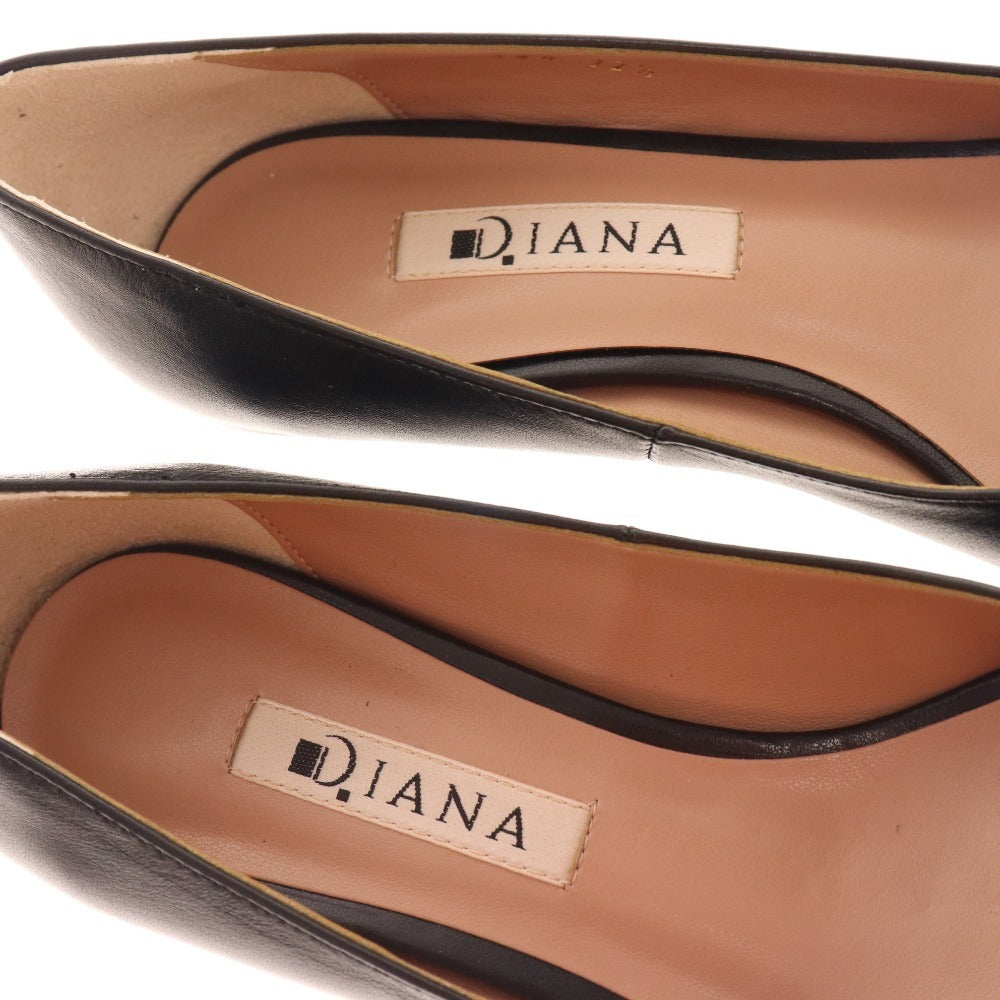 ■ Diana pumps, stiletto heels, leather shoes, women's, size 22 1/2, black, box included, unused