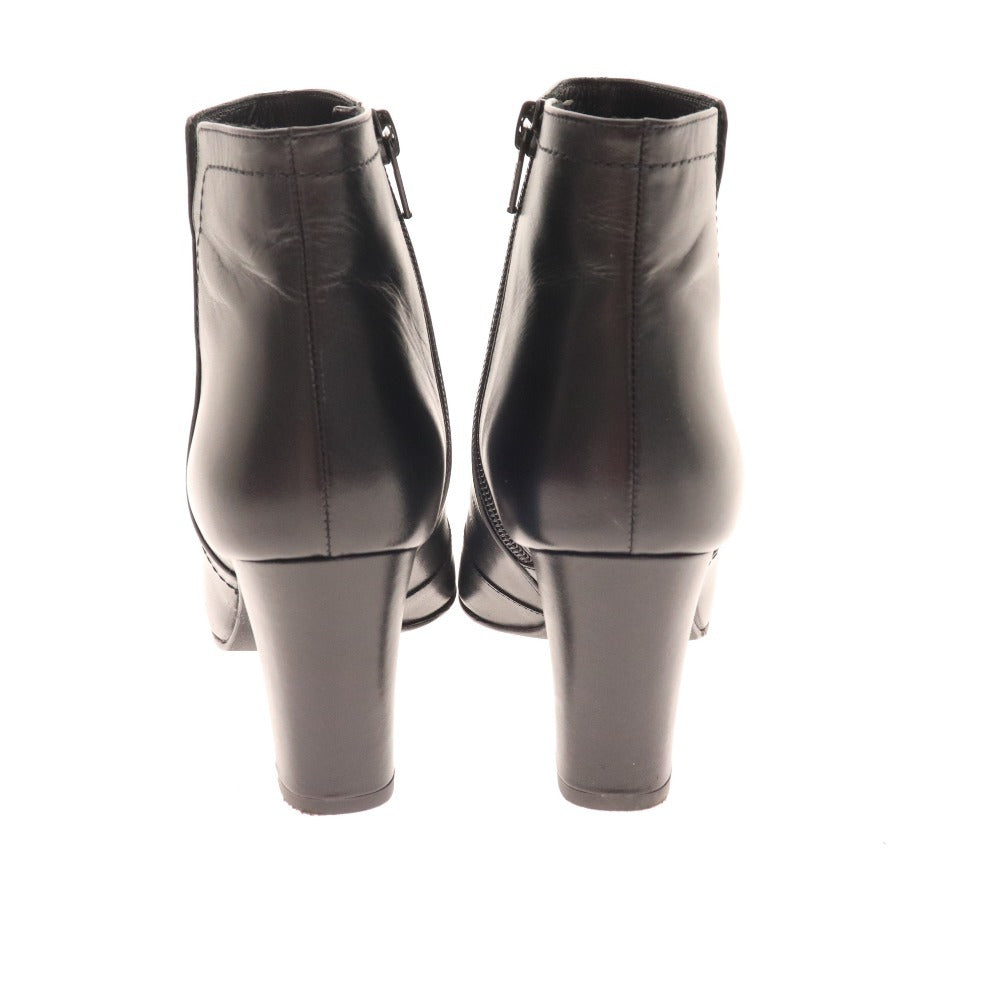 ■ Diana short boots, shoes, leather, women's, 221/2, black, box included