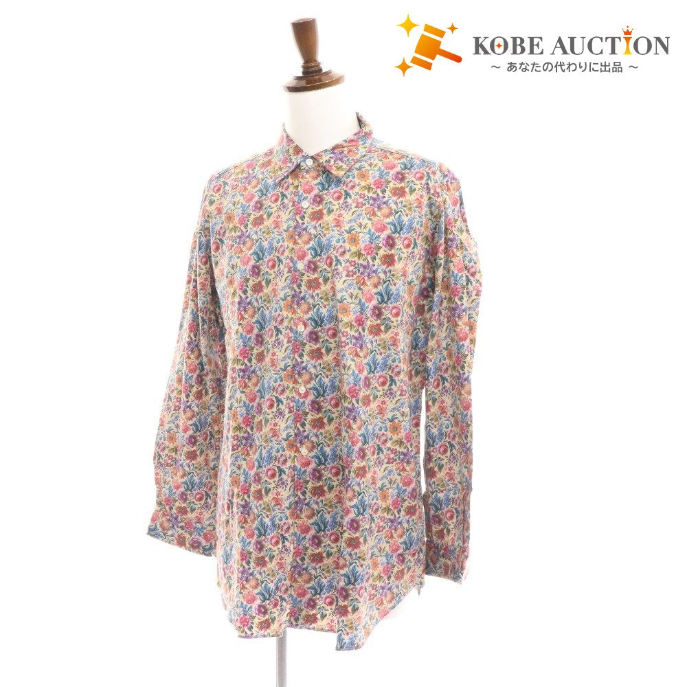 ■ Etro shirt, long sleeves, top, floral print, cotton, men's, XL, pink, beige