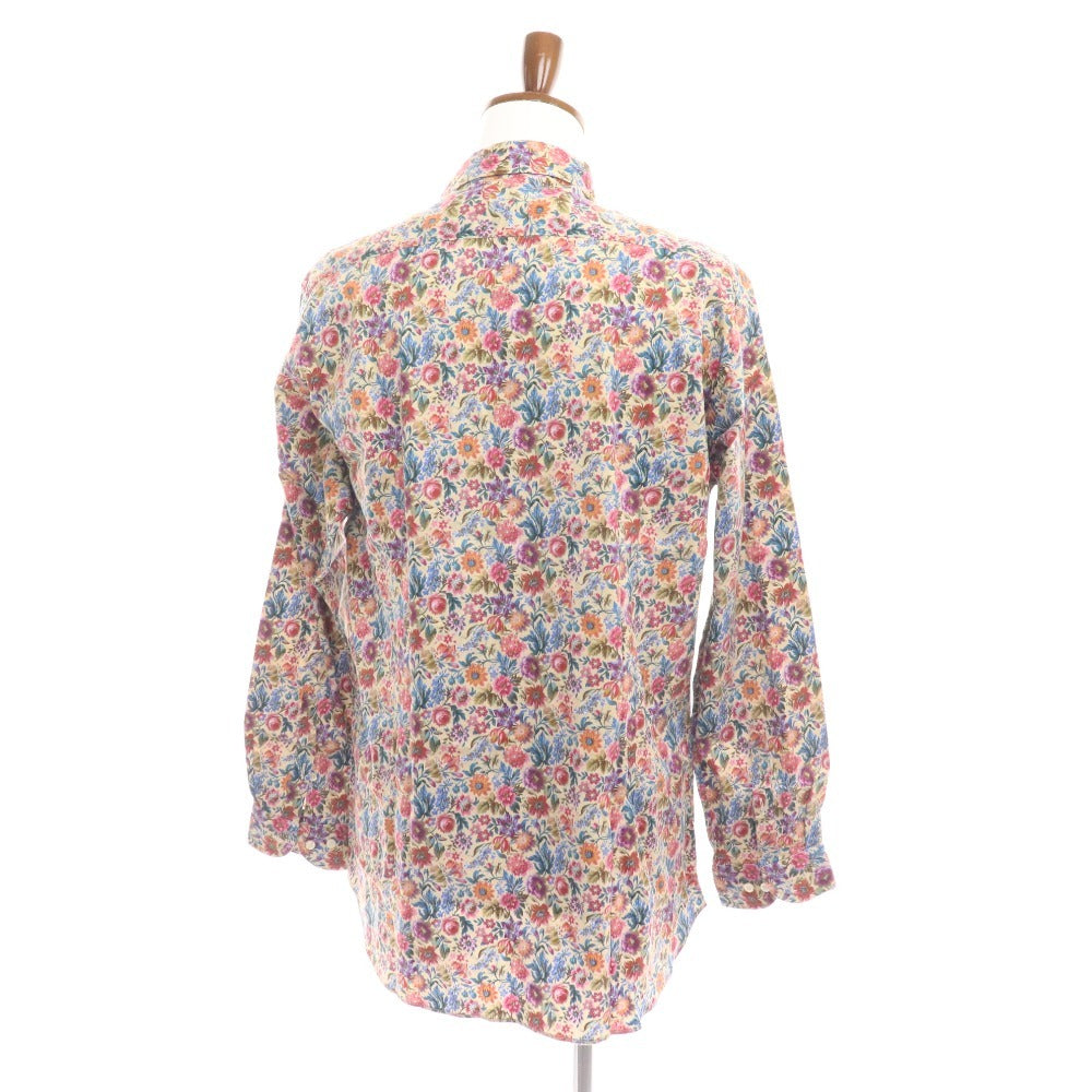 ■ Etro shirt, long sleeves, top, floral print, cotton, men's, XL, pink, beige