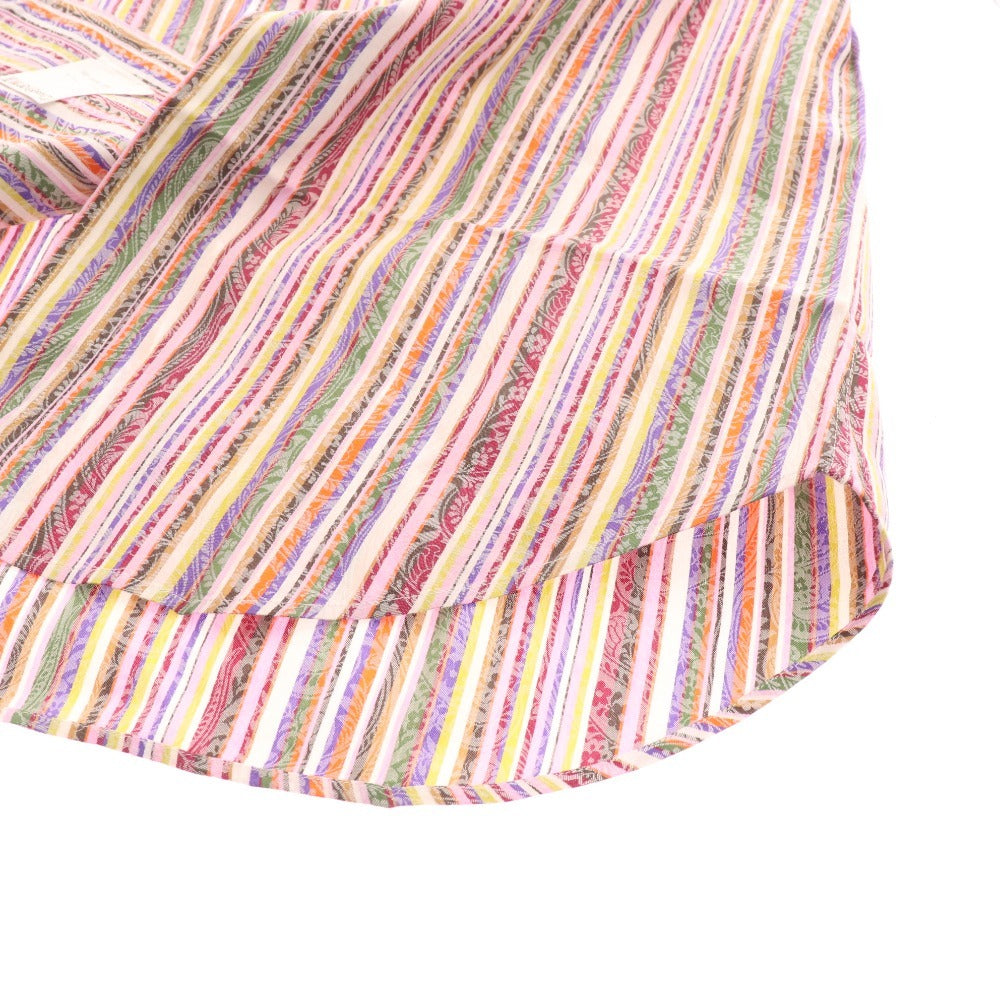 ■ Etro shirt, long sleeves, top, striped, 100% cotton, men's, size 41, colorful