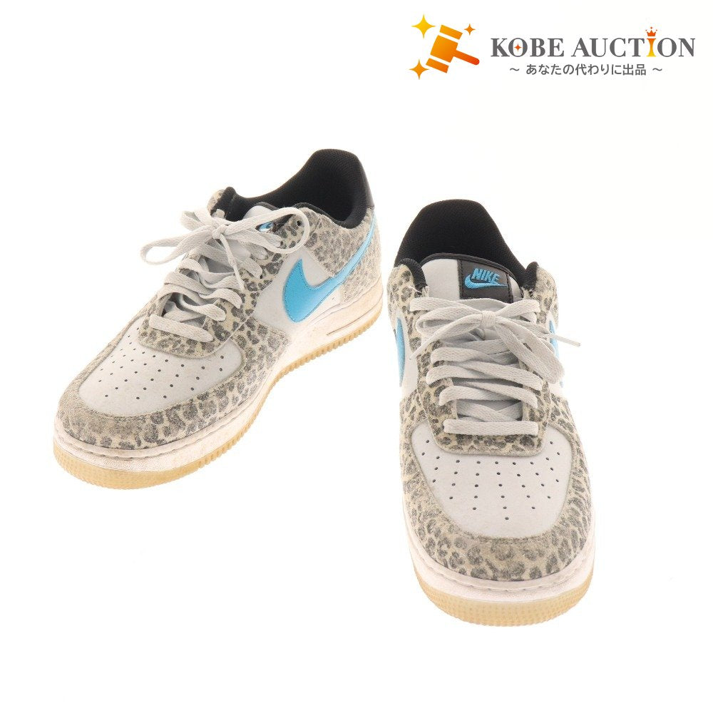 ■ Nike sneakers DJ6192-001 shoes Air Force 1 Low Pure Platinum Leopard print Men's 29 White Blue