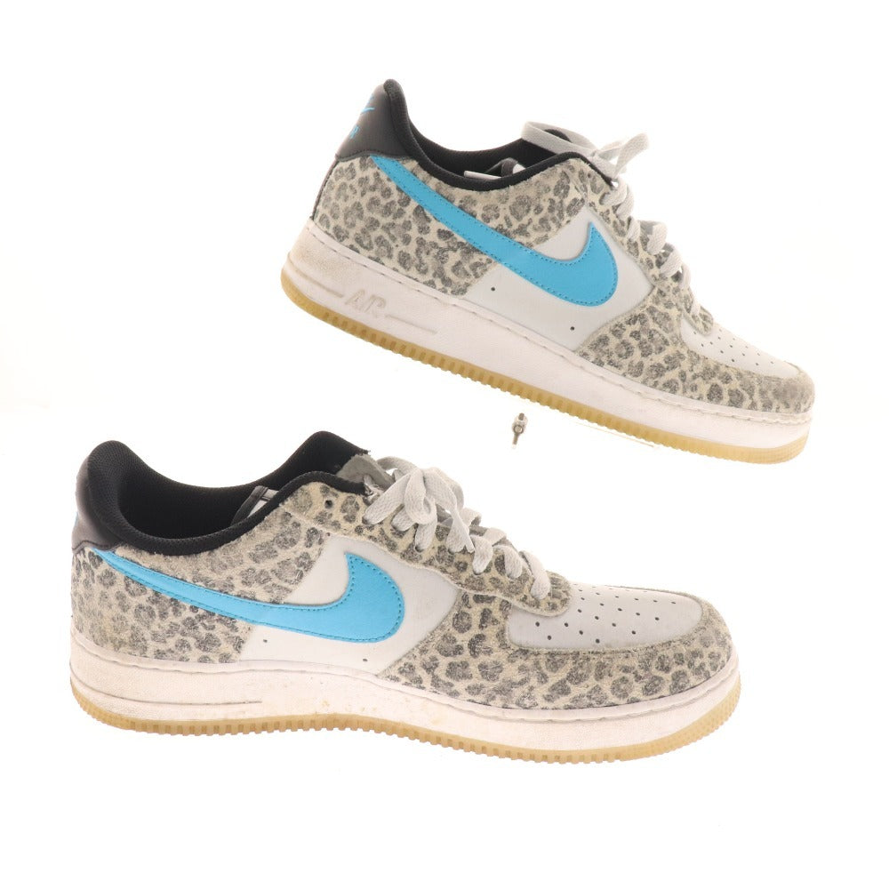 ■ Nike sneakers DJ6192-001 shoes Air Force 1 Low Pure Platinum Leopard print Men's 29 White Blue